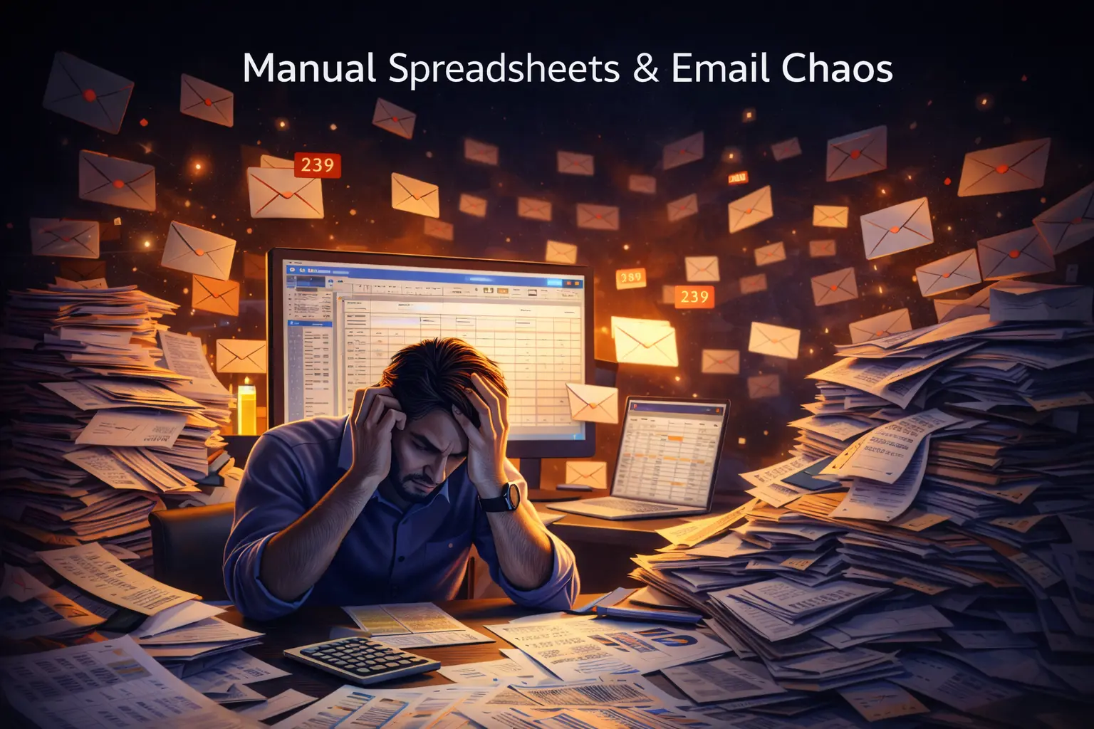 Manual Spreadsheets & Email Chaos